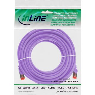 InLine® Patchkabel, S/FTP (PiMf), Cat.6, 250MHz, PVC, Kupfer, purple, 20m