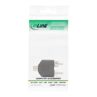InLine® Audio Adapter, Cinch Buchse an 2x Cinch Stecker