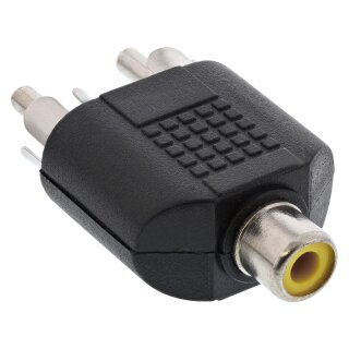 InLine Audio Adapter RCA female to 2x RCA male