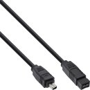 InLine® FireWire 800 1394b Cable 9 Pin male to 4 Pin male 1m