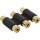 InLine® Audio Adapter 3x RCA female to female gold plated