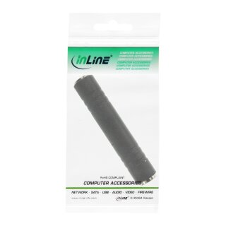 InLine® Audio Adapter, 6,3mm Klinke Buchse / Buchse, Stereo