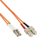 InLine® LWL Duplex Kabel, LC/SC, 50/125µm, OM2,...