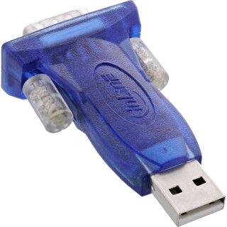 InLine® USB zu Seriell Adapter, Stecker A an 9pol Sub D Stecker, mit USB Verlängerung 0,8m