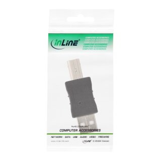 InLine® USB 2.0 Adapter, Stecker A auf Stecker B