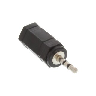 InLine® Audio Adapter, 2,5mm Klinke Stecker zu 3,5mm Buchse, Stereo