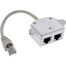 InLine® ISDN Port-Doppler, 1x RJ45 Stecker an 2x RJ45...