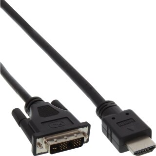 InLine HDMI-DVI Cable HDMI male to DVI male 18+1 black 1m