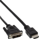 InLine® HDMI-DVI Adapterkabel, HDMI Stecker auf DVI 18+1 Stecker, 5m