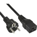 InLine® Power Cable 16A Type F straight to IEC connector IEC320 / C19 3m
