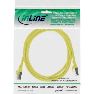 InLine® Patchkabel, F/UTP, Cat.5e, gelb, 1m