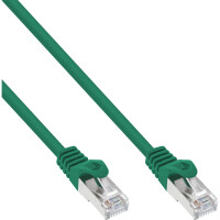 InLine® Patch Cable F/UTP Cat.5e green 1m
