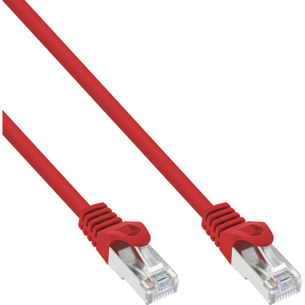 InLine® Patch Cable F/UTP Cat.5e red 3m