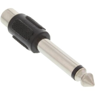 InLine® Audio Adapter, 6,3mm Klinke Stecker auf Cinch Buchse, Mono
