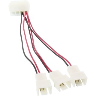 InLine PC Fan Adapter Cable 12V to 5V for up to 3 fans