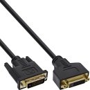 InLine® DVI-D Cable Premium 24+1 male to female Dual Link gold plated 2m