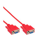 InLine® Null Modem Cable DB9 Pin female to female moulded red 3m