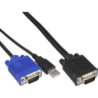 InLine® KVM Kabelsatz, USB, für 19 KVM Switch, Länge 1,8m
