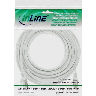 InLine® Patchkabel, SF/UTP, Cat.5e, weiß, 10m