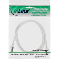 InLine® Patchkabel, SF/UTP, Cat.5e, weiß, 1m