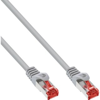 InLine® Patch Cable S/FTP PiMF Cat.6 250MHz PVC copper grey 0.25m