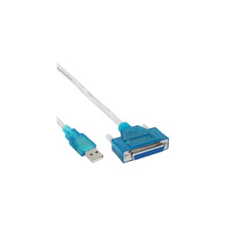 InLine USB Printer Cable USB Type A male to DB25 female 1.8m