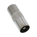 InLine® Coaxial Adapter IEC male antenna to F-Plug...