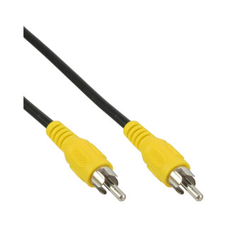 InLine Video Cable 1x RCA male to male yellow Plugs 5m