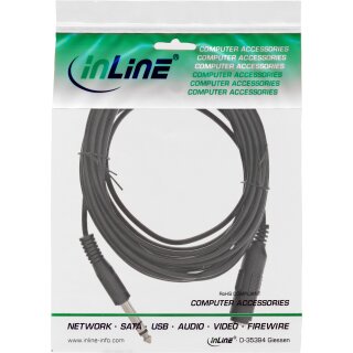 InLine® Klinke Verlängerung, 6,3mm Klinke Stecker / Buchse, Stereo, 5m