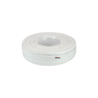 InLine® Modular Cable 6 wire Ribbon Cable white 100m ring