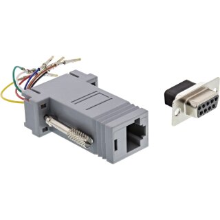 InLine Adapter 9 Pin Sub-D female to RJ45 female