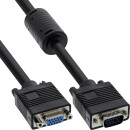 InLine® S-VGA Extension Cable 15HD male to female black 0.5m