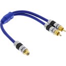InLine® RCA Y-Cable Premium 1x RCA female to 2x RCA...