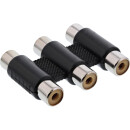 InLine® Audio/Video Adapter 3x RCA socket to 3x RCA female