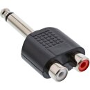 InLine® Audio Adapter 6.3mm jack male mono to 2x RCA female