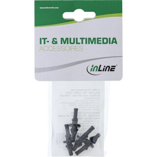 InLine® Lüfter Entkopplung, 4er Pack für Lüfter aller Größen von 60 bis 120mm