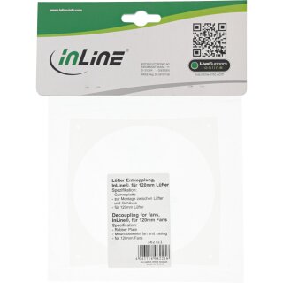 InLine® Lüfter Entkopplung, für 120mm Lüfter