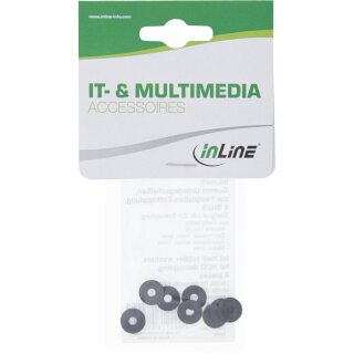 InLine® Gummi Unterlegscheiben, zur Festplatten-Entkopplung, 8 Stück