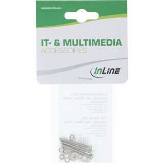 InLine® Lüfterschrauben Set, für 25mm Lüfter