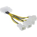 InLine® Power Adapter Cable Molex to 4x Fan Connector