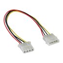 InLine® Power Supply Extension Cable 4 Pin Molex male to female 0.5m