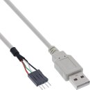 InLine® USB 2.0 Adapter Cable USB Type A male to Pin Header male 40 cm