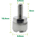 InLine® Thumbscrews for enclosures, silver, 6pcs. pack