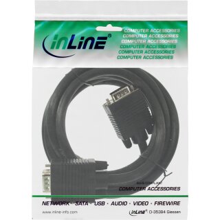 InLine® S-VGA Kabel, 15pol HD Stecker / Stecker, schwarz, 5m