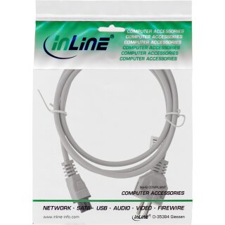 InLine® Netzkabel für Notebook, 3pol Kupplung, grau, 1,8m