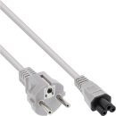 InLine® Power Cable Type F German to "Mikey Mouse" Notebook Plug grey 1.8m