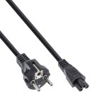 InLine® Power Cable Type F German to "Mikey Mouse" Notebook Plug black 1.8m