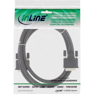 InLine® DVI-I Kabel, digital/analog, 24+5 Stecker / Stecker, Dual Link, ohne Ferrite, 1,8m