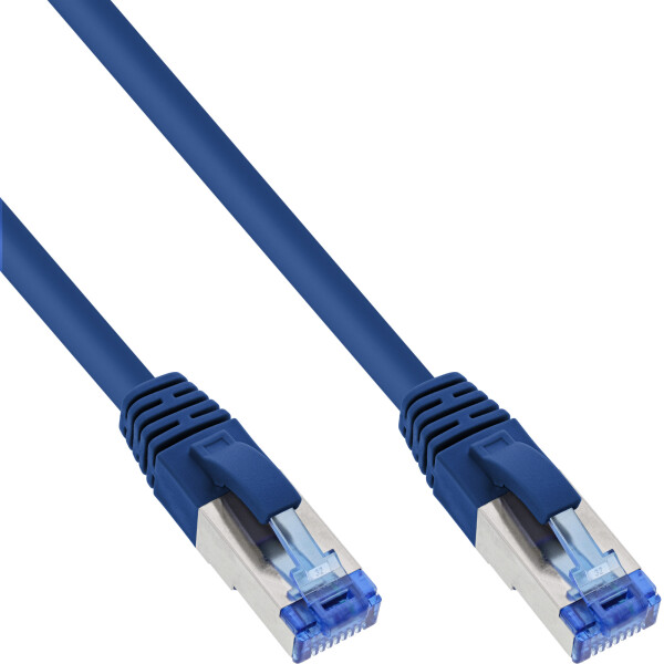 InLine® Patch Cable S/FTP PiMF Cat.6A halogen free 500MHz blue 10m