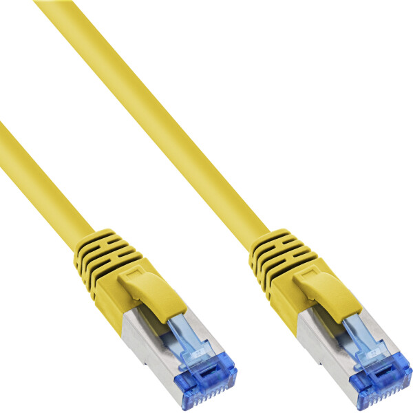 InLine® Patch Cable S/FTP PiMF Cat.6A halogen free 500MHz yellow 10m